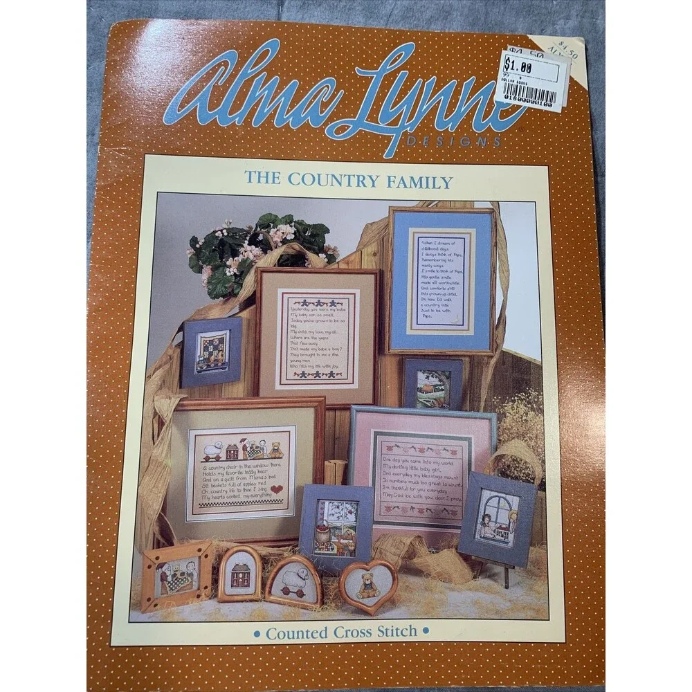 THE COUNTRY FAMILY ALMA LYNNE CROSS STITCH PATTERN ALX-81 SAYINGS MAMA'S QUILT +